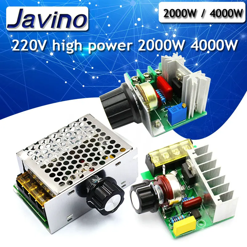 Regulator tyrystorowy 2000 W Silnik 4000 W AC 220 V Elektroniczny moduł regulujący napięcie o dużej mocy i temperaturę