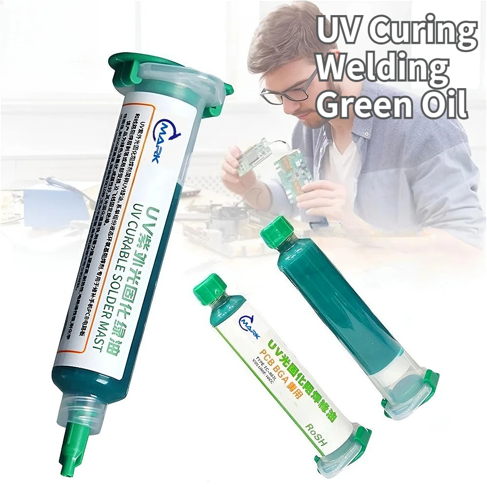 

1-10 шт. 10CC УФ-отверждаемая паяльная маска, паста для сопротивления чернил, зеленое масло для печатной платы BGA, защитная краска, инструмент для электронного ремонта