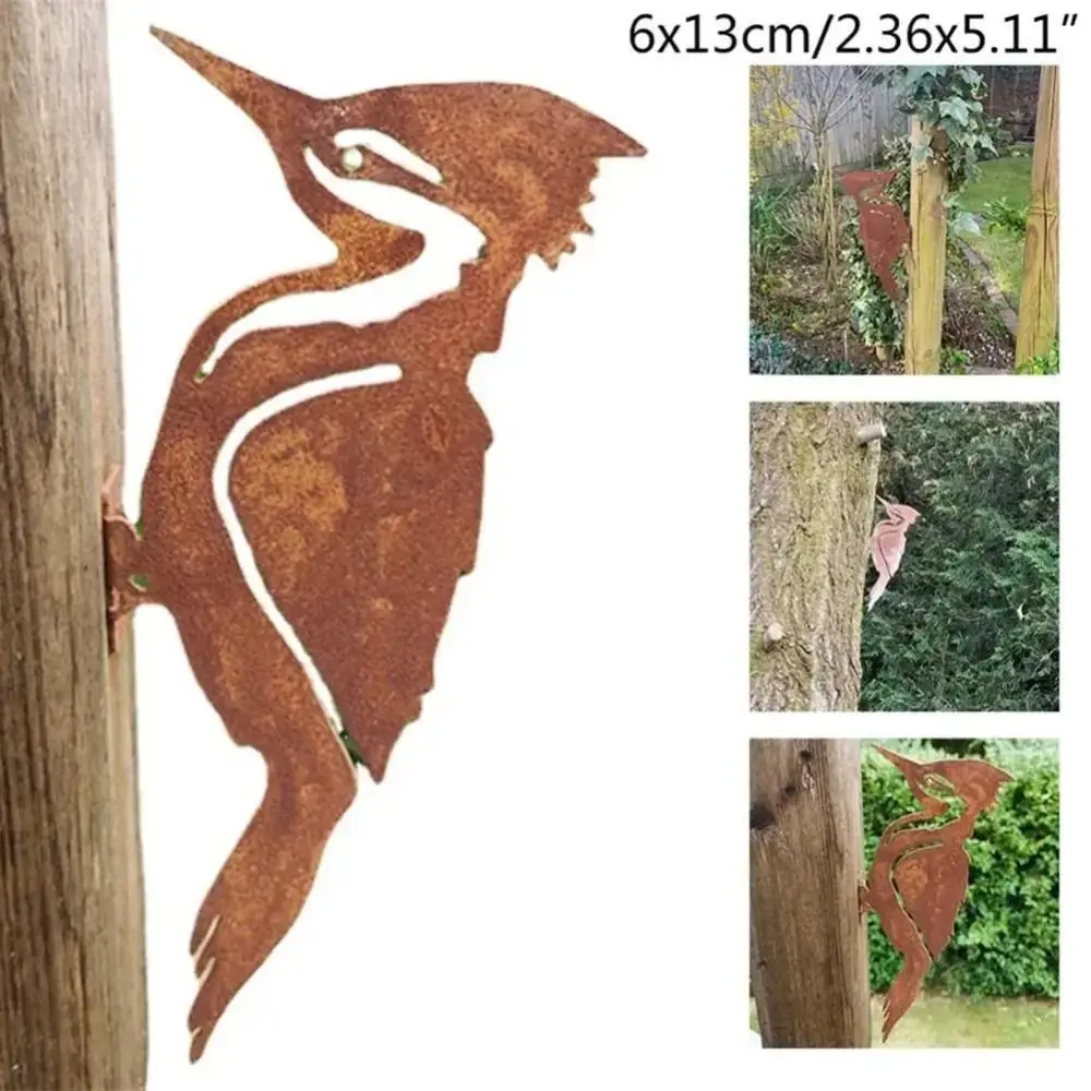 

Creative Home Rusty Metal Pileated Bird Rustic Outdoor Garden Fence Decor Wall Art