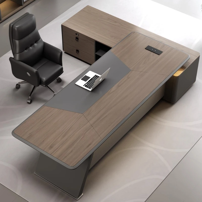 

Executive Desk With Hutch Computer Desks Gamer Work Desk Organizer home Luxury Modern L Shaped Executive Office Desk Furniture