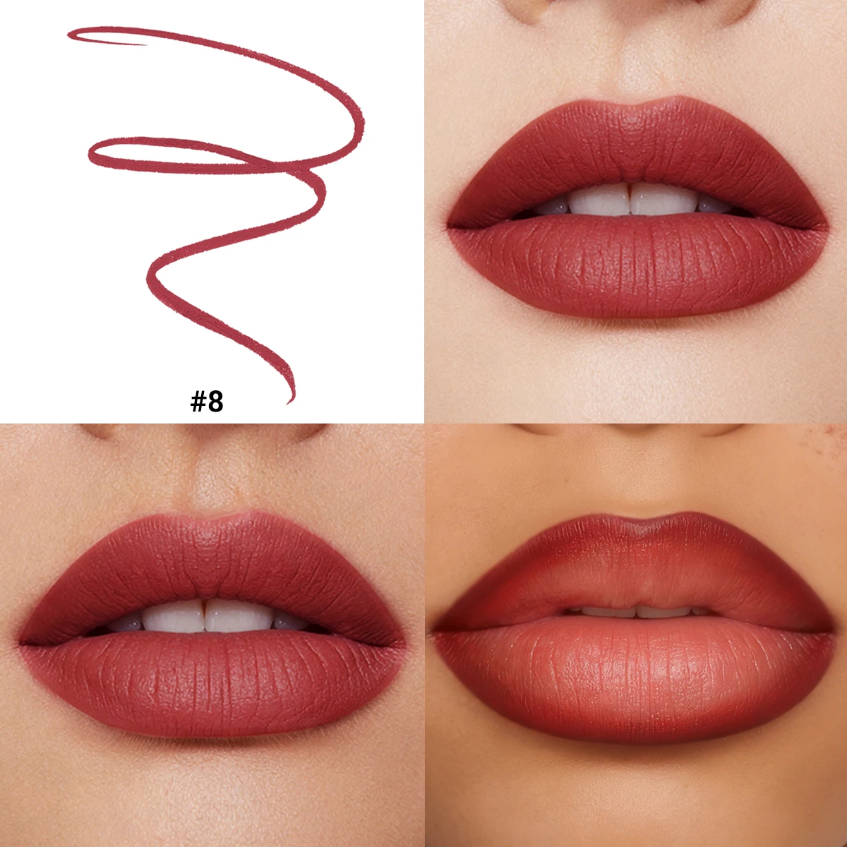 Waterproof Matte Lip Liner and Lipstick Pen Set Long-Lasting Non-Fading Smudge-Proof   Lip Pencil for Precise Application view 5