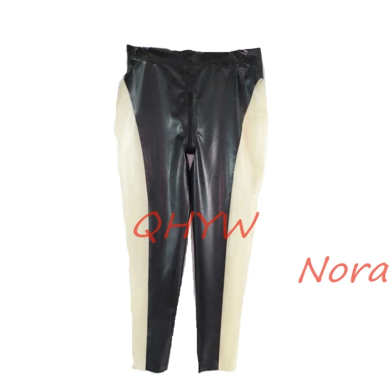 

Fetish Latex Sexy Trousers Femals Males Rubber Latex Pants Black and Transparent Color Custom Made