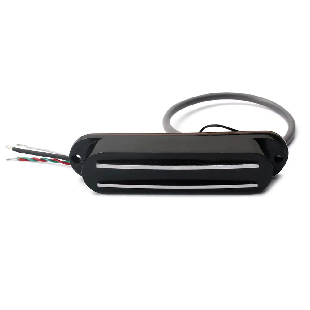 

Dual Rail Pickup 4 Wires Humbucker Black Guitar Replacement Dual Coil Low Noise Shielded Authentic Sound Mellow Tone Guitar