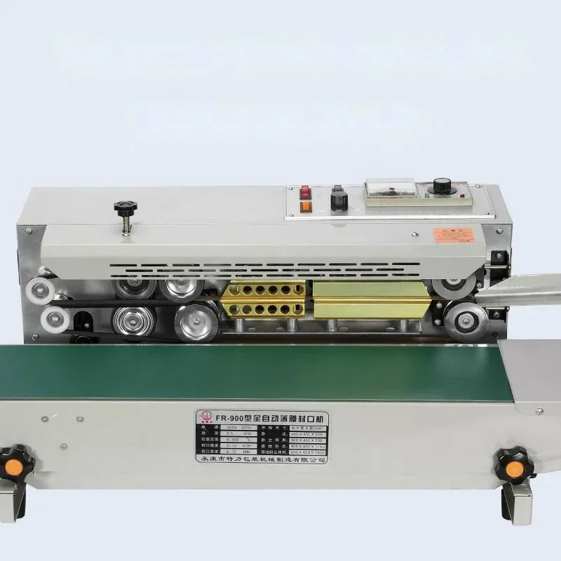 Clara Tools Store220V 500W FR900 Fully Automatic Sealing Machine Continuous Commercial Sealing Machine Plastic Aluminum Foil Tea