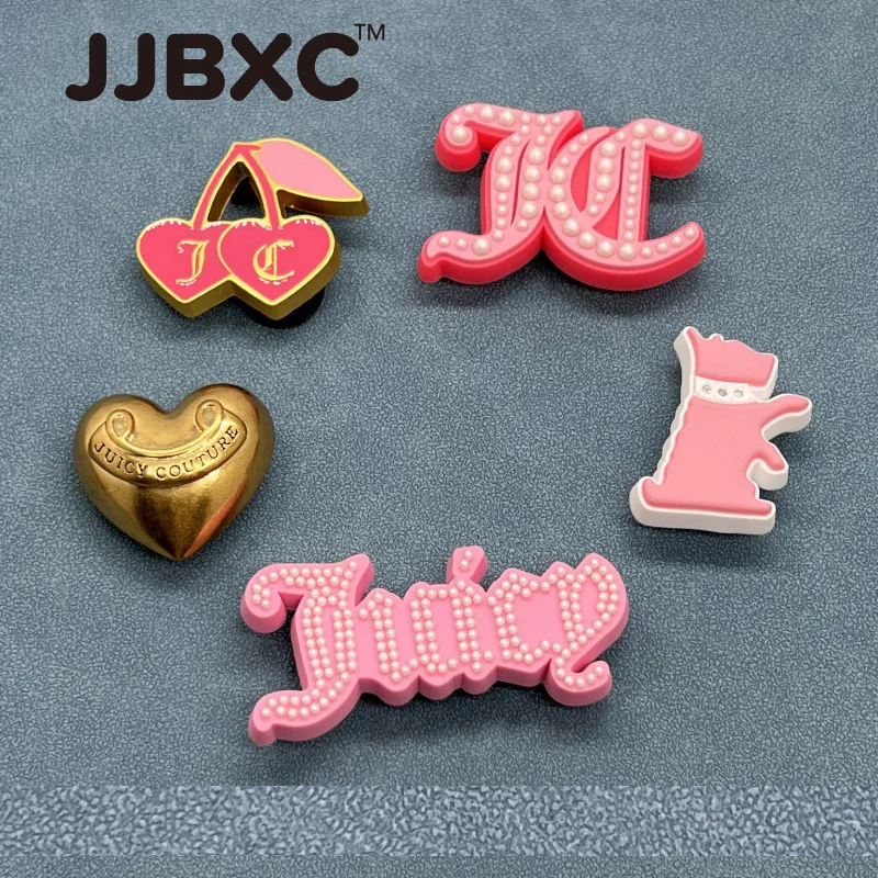 JJBXC سحر إبزيم حذاء إكسسوارات الأحذية العصير الوردي سبيكة القلب الكرز أحذية زهرة DIY الأزياء والأحذية الملحقات #1