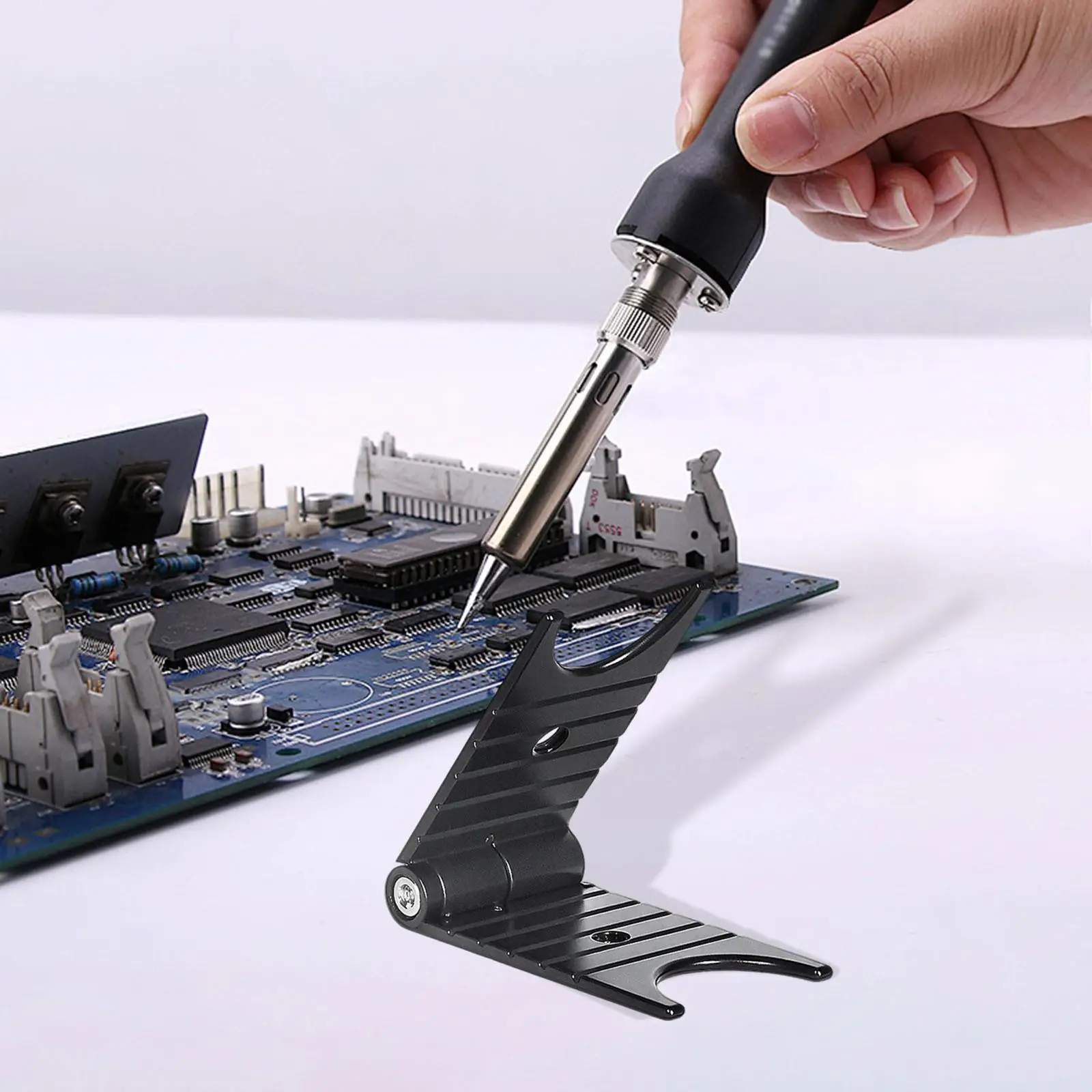 Soldering Iron Pen Holder Soldering Stand Versatile Rack Base Foldable Metal Support Station for Electronics Repair Workbench