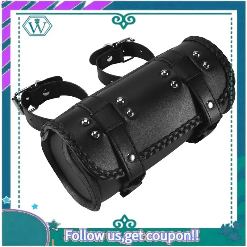 

AA92-сумка для вилки мотоцикла, искусственная кожа, сумка для инструментов на руль велосипеда, сумка для хранения рулонов, седельная сумка, универсальная