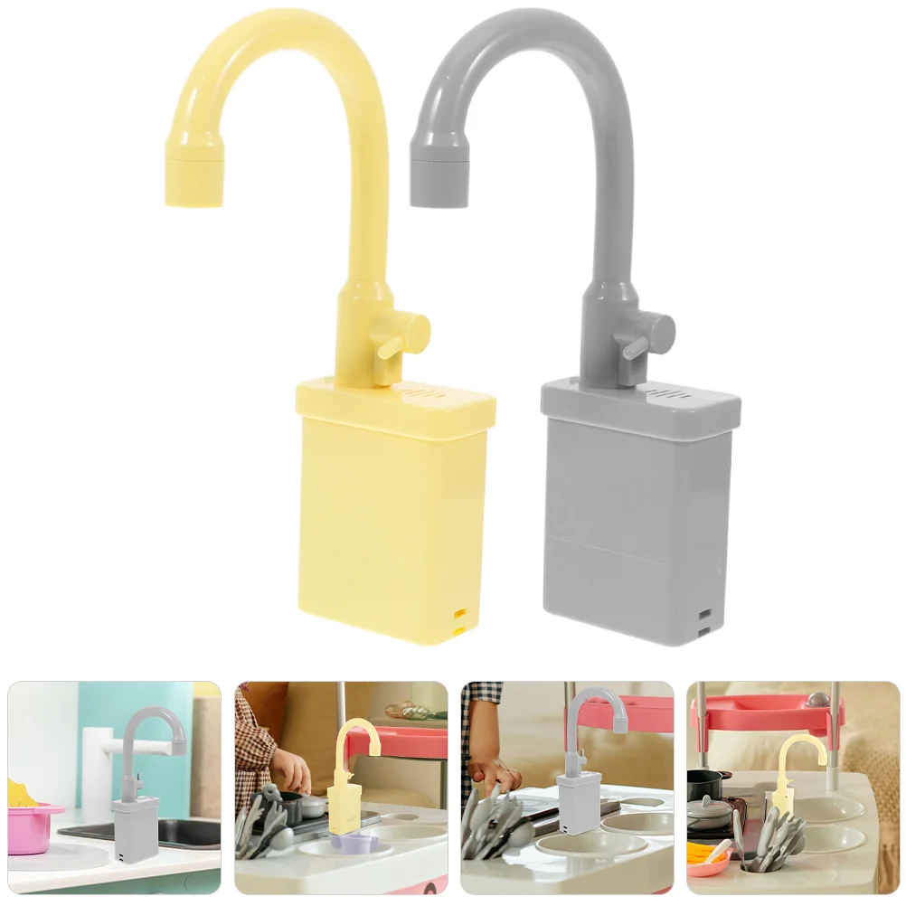 Children's Dishwasher Toys Kitchen Sink Faucet Play with Running Water Toddler Bath