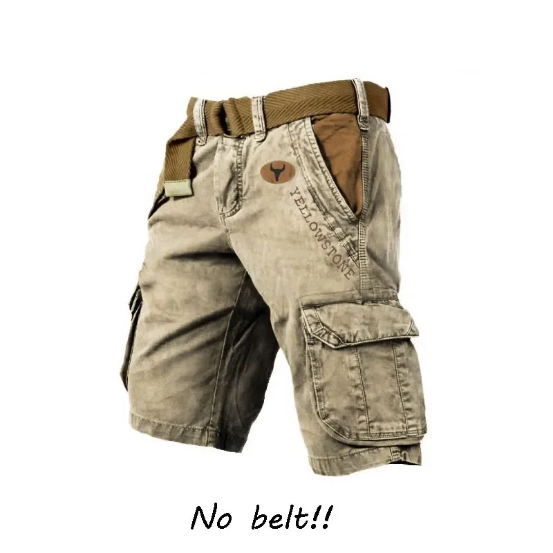 Oversized Cargo Pants Loose Sports Shorts Five Quarter Pants Men Wear Wear Old Casual Five Quarter Pants Daily Shorts Men\'s Wear