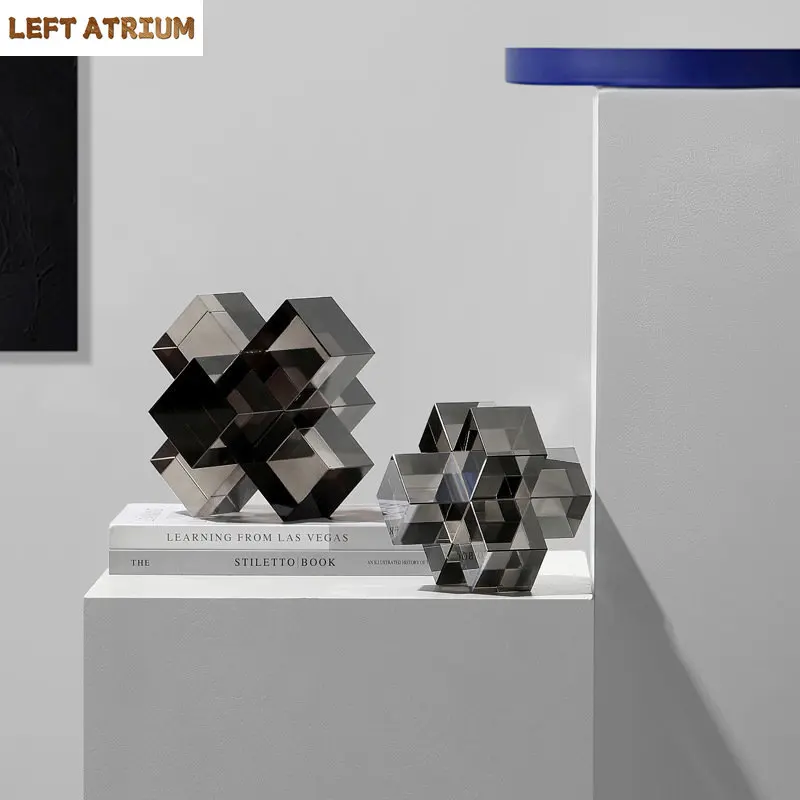 

Минимализм, хрест, хрустальные украшения, прозрачная геометрическая квадратная хрустальная статуя, украшение для стола, скульптура из матового стекла