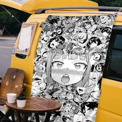 A-Ahegao Manga Girl Creative Pattern Hanging Flag Polyester Printed Banner Hand Pulled Flag