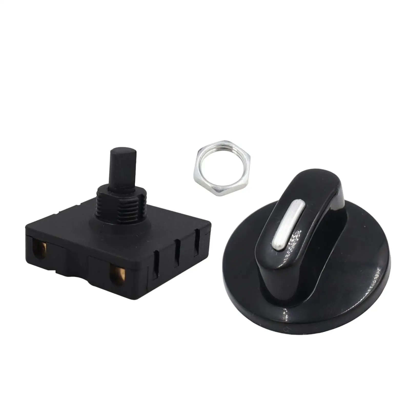 Fan Rotary Switch 4 Position 3 Speed Selector Durable Plastic Controller Heavy Duty Replacement for Fan Heater 120V 250V