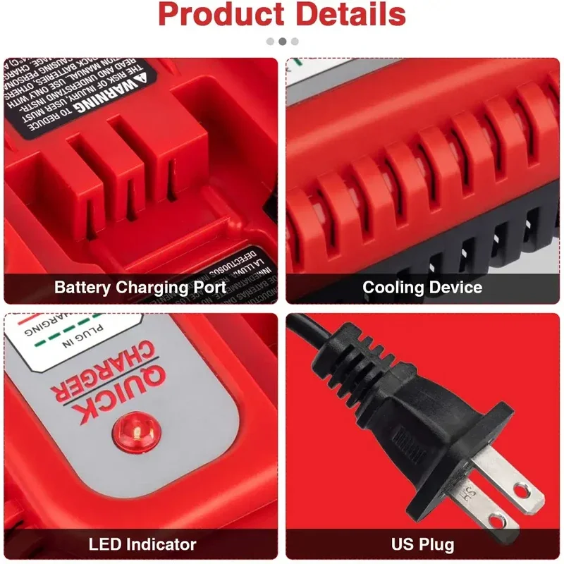 Battery Charger For Black&Decker 9.6V 12V 14.4V 18V 24V NiCD NiMH Battery Replacement for Black and Decker 18V Charger tool