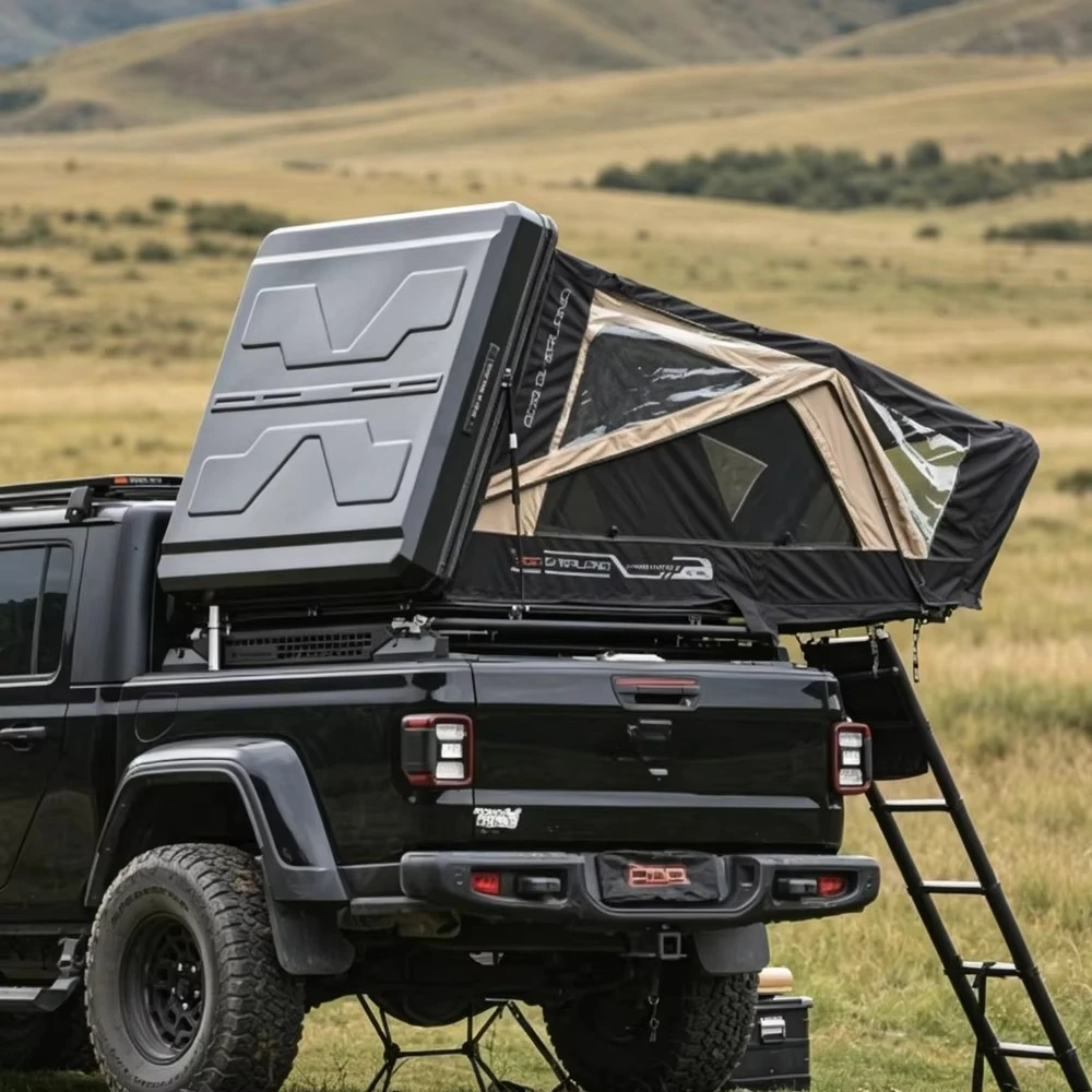 ADA OVERLAND 2-3 Person 3D Aluminum Hard Shell Roof Top Tent Waterproof Foldable Pop-Up Camping Car Tent