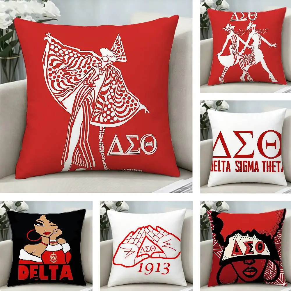

Greek D-Delta S-Sigma Theta Pillow Case Pattern Printed Pillowcase For Living Room Sofa Cushion Cover