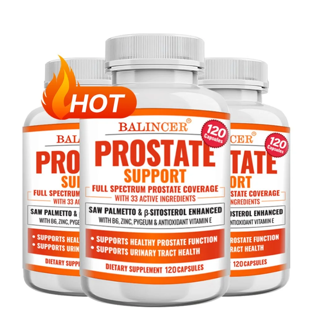 Prostate Supplements, Saw Palmetto Prostate Health Support with 33 Ingredients for Healthy Urination Frequency & Improve Sleep