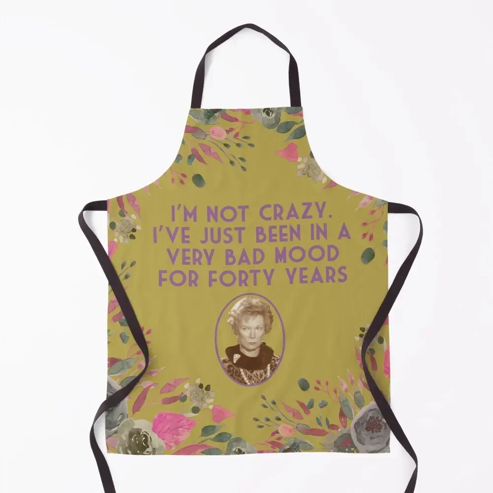 Ouiser Steel Magnolias Not Crazy Bad Mood 40 Years Movie Quote V2.0 Apron Trim Cloth manicurist Customizable Apron