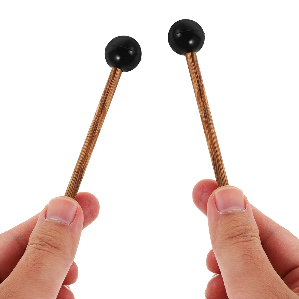 

2 Pairs Drum Hammer Wooden Mallets for Beginners Students Practice Portable Tongue Drum Percussion Accessories Musical