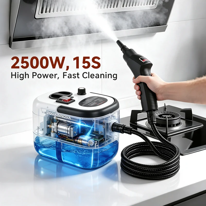 2500W High Pressure Steam Cleaner for Home Powerful Carpet Cleaner Machine Wet Mop Vacuum Cleaner Cleaning Car Steam Sprayer