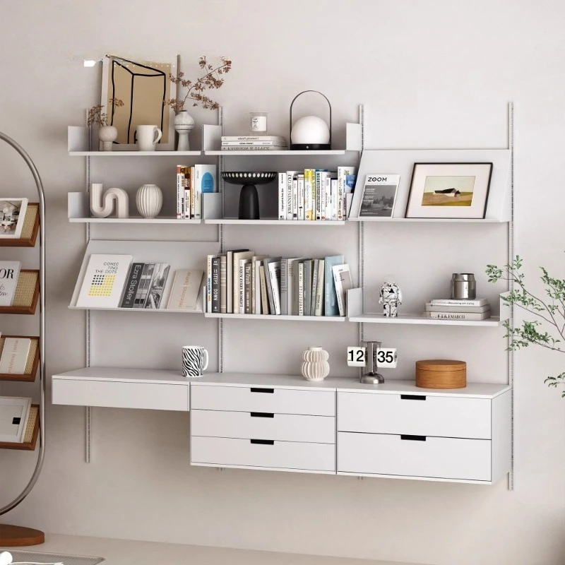 

Customizable Simple Invisible Wall Mounted Lifting Shelf Movable Display Shelf Storage Shelf Track Bookshelf