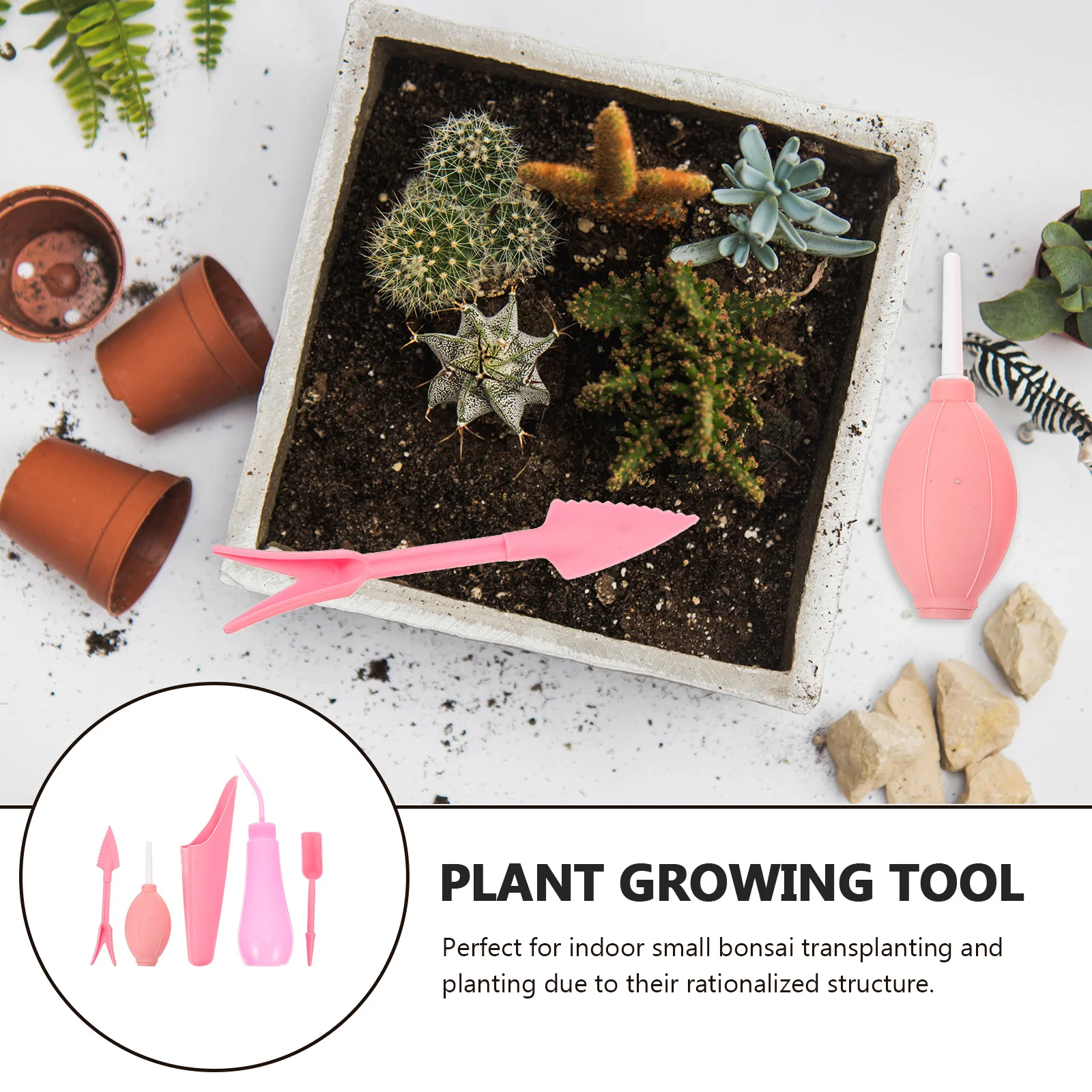 

1 set 1 Set Garden Tools Kit Premium Pvc Portable For Small Gardens Indoor Plants Transplanting Cultivation Excavation Weeding