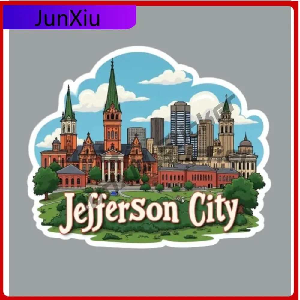 

Jefferson City Missouri Unique Bumper Durable Decoration Sticker Laptop or Fridge Fade Resistant Waterproof Decal Boat Trendy