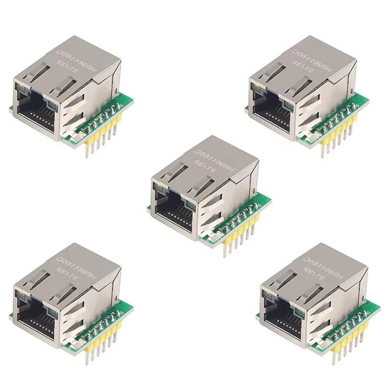 [NEW!T25C】 SPI Interface/Ethernet Network Module W5500 USR-ES1 5PCS Wiz820io TCP/IP Protocol Compatible