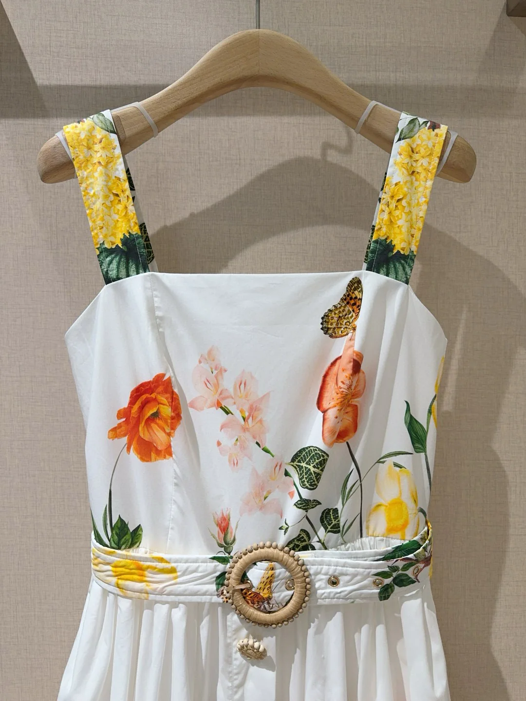 女性のための夏のファッション休暇スタイルのプリントノースリーブキャミソールドレス