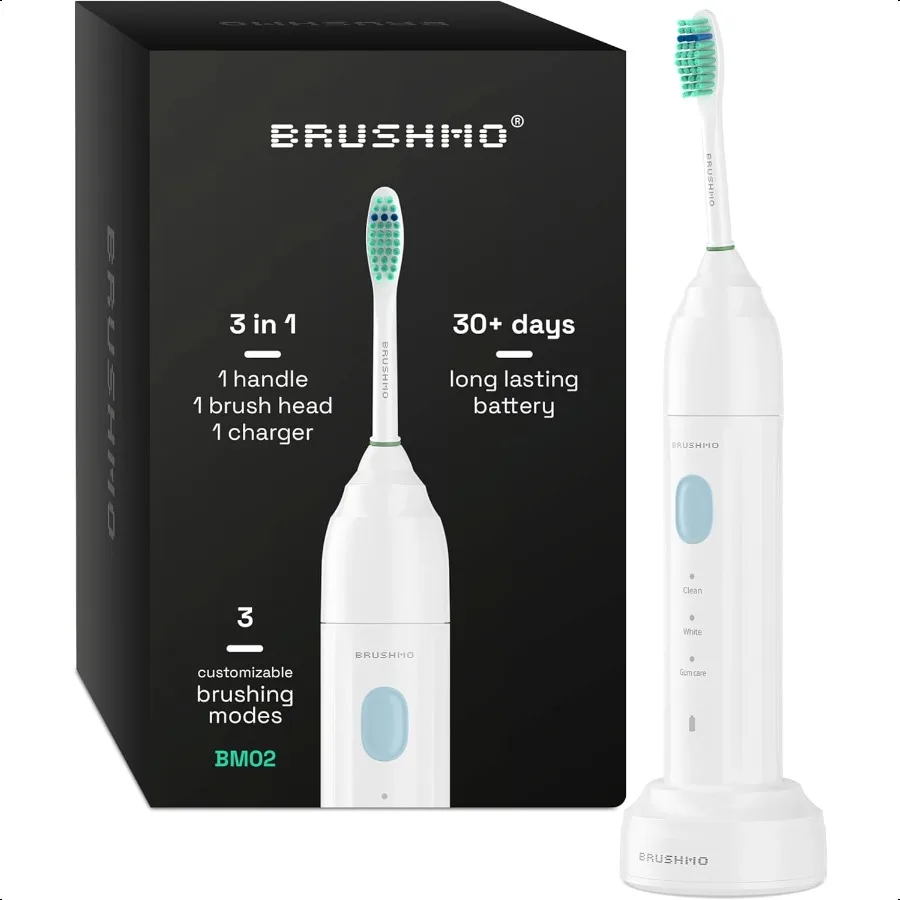 

Электрическая звуковая зубная щетка eSeries, перезаряжаемая электронная зубная щетка с отверстием для взрослых, таймер от запахов, IPX7, водонепроницаемая, LongLa