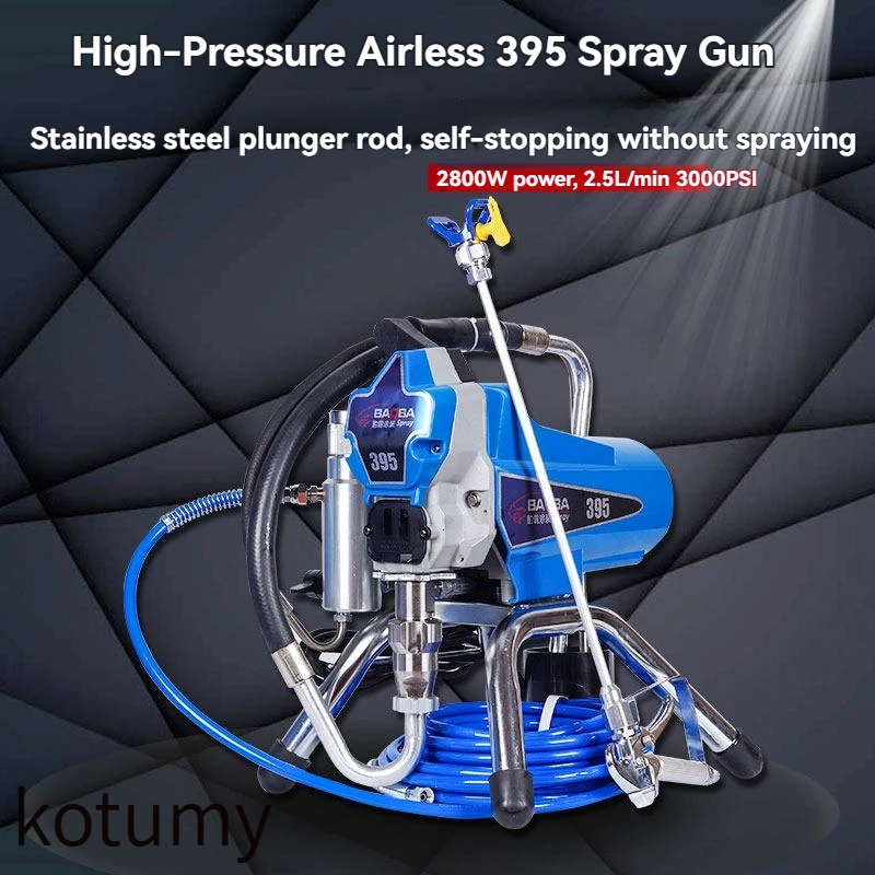 KOTUMY 395 Airless Paint Sprayer Machine 110V/220V - Professional High Pressure Sprayer for Latex Wall Paint Coating