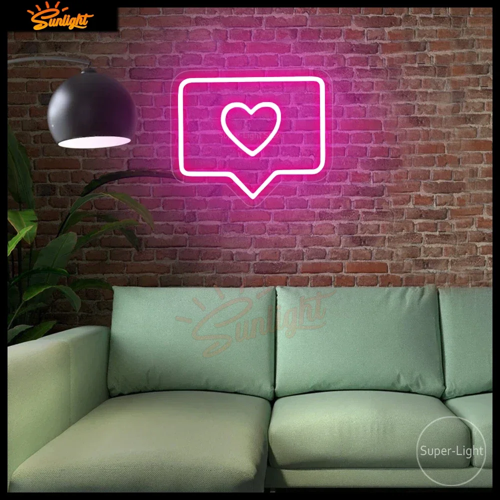 

LED Neon Sign Like Instagram Heart for Wall Bedroom Home Photo Studio Decoration Flexible Neon Lamp Signage Light Kids Gift