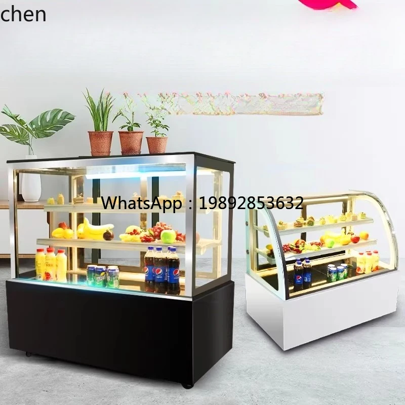 cake cabinet right angle fruit desktop fresh commercial dessert display refrigerator