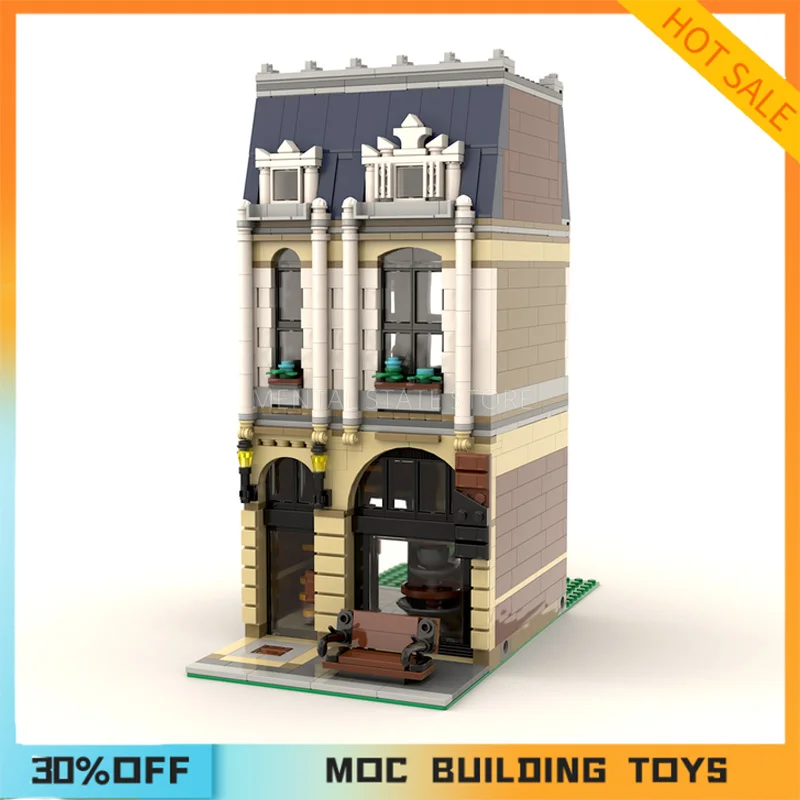 1035PCS Customized MOC The Belgian Chocolate Shop Building Blocks Technology Bricks DIY Creative Assembly Toys Holiday Gifts