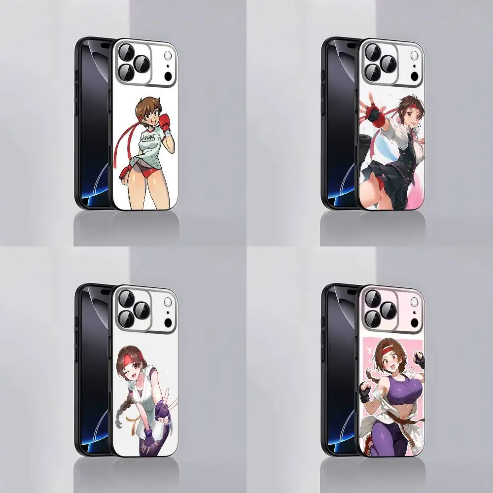 

S-Street Fighter Sakura Kasugano Phone Case For iPhone 17,16,15,14,13,12,Pro,Max,Plus,E,SE4,Air,Mini Black Soft Cover