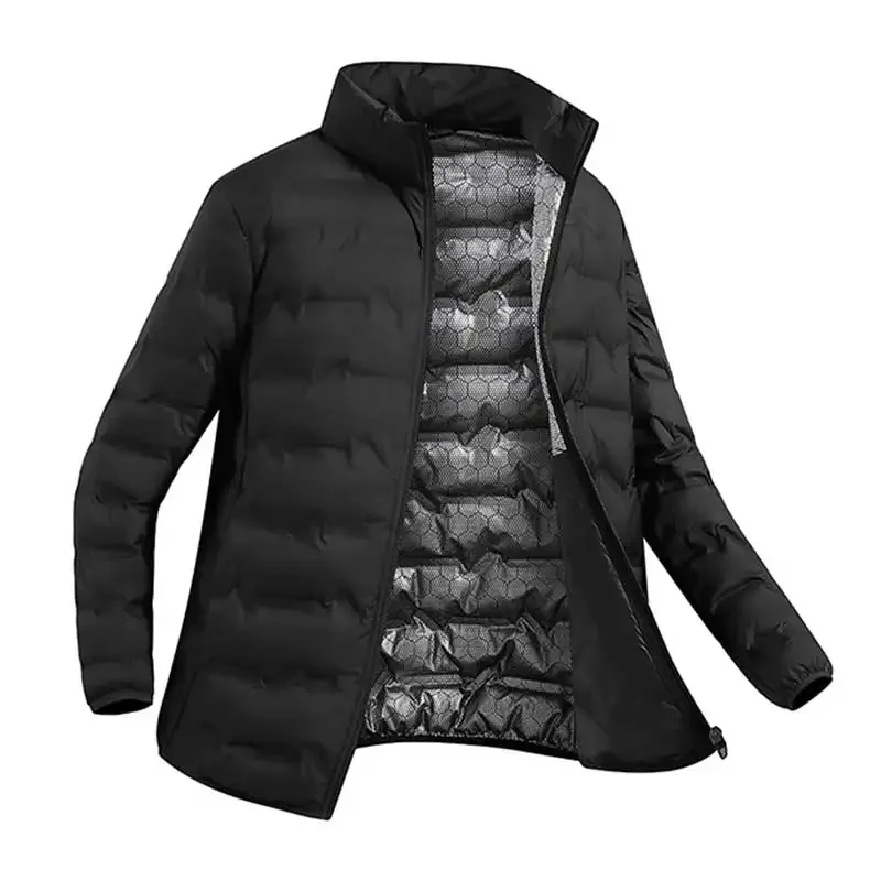 2024 Winter New Men Thick Plush Jackets For Men Windproof Lightweight  Down Jackets Mens Casual High Quality Black Coat Male 5XL