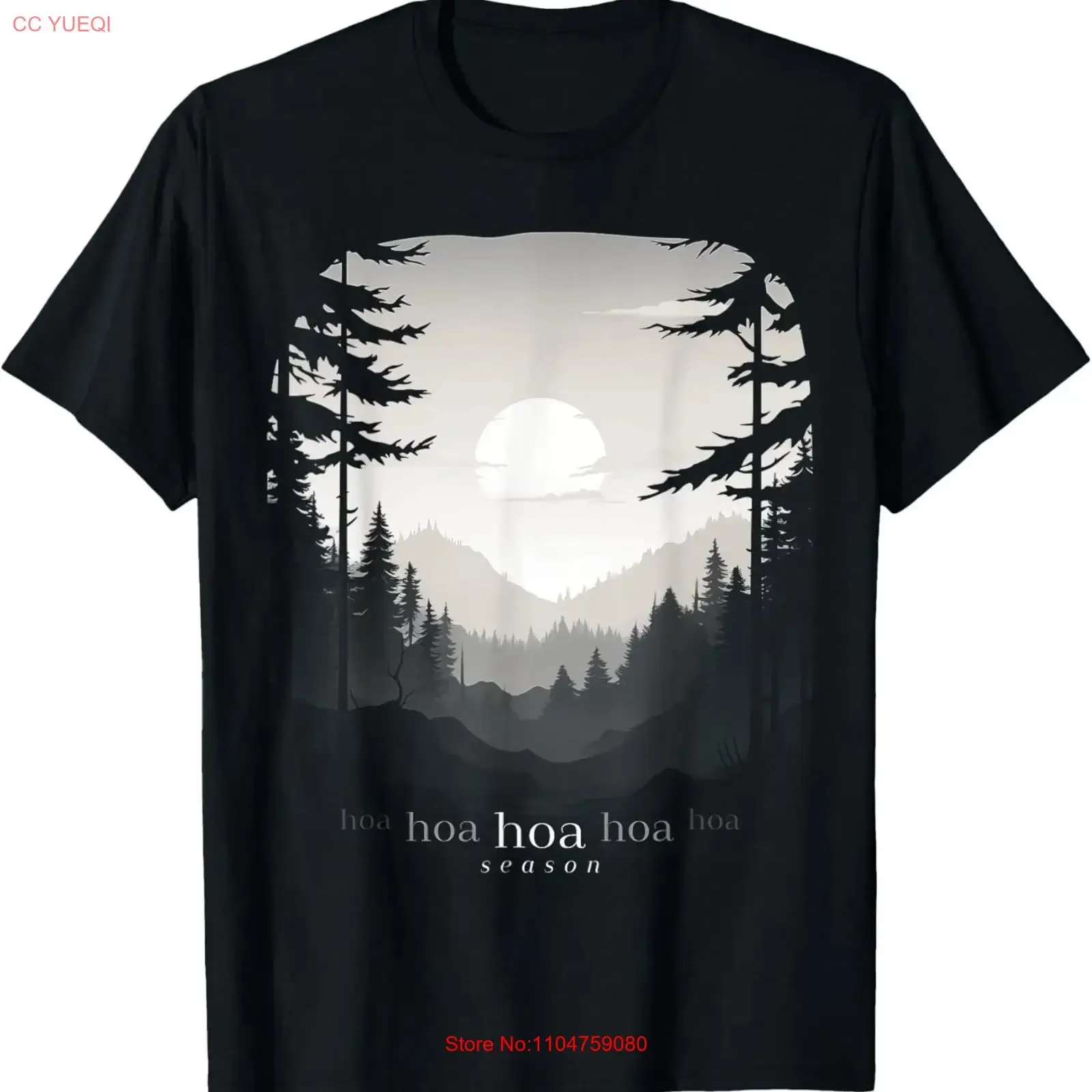 Hoa Season Autumn Fall Mist Trendy T Shirt Sweat vintage Washed graphic Breathable Comfortable Top For Everyday Wear Versatile