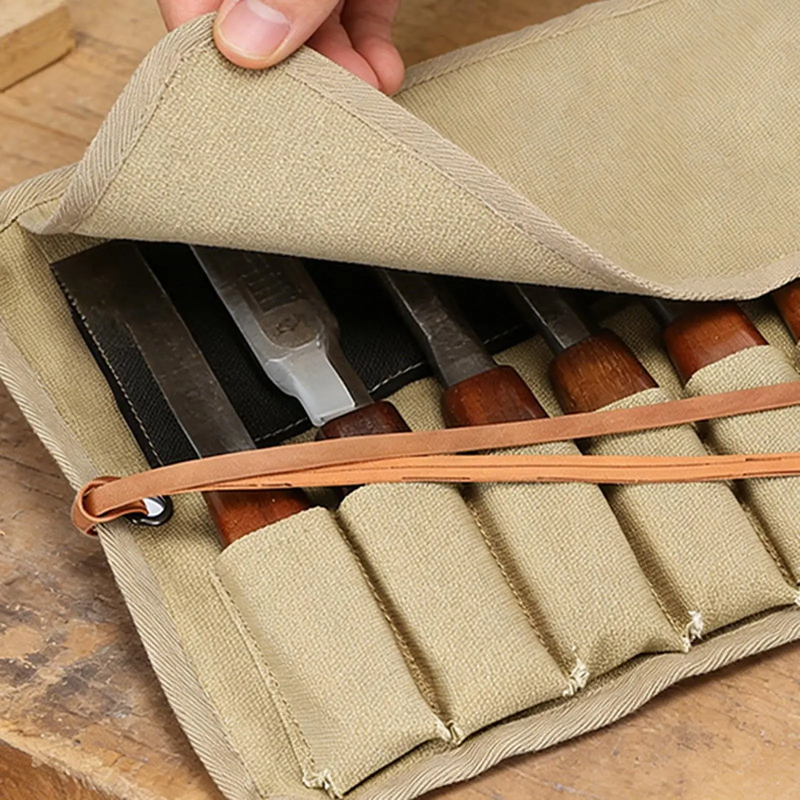 

Roll Up Organizer Multi Purpose Hardware Tools Pouch Waterproof Portable Tool Bag for Home Repairs and Crafts