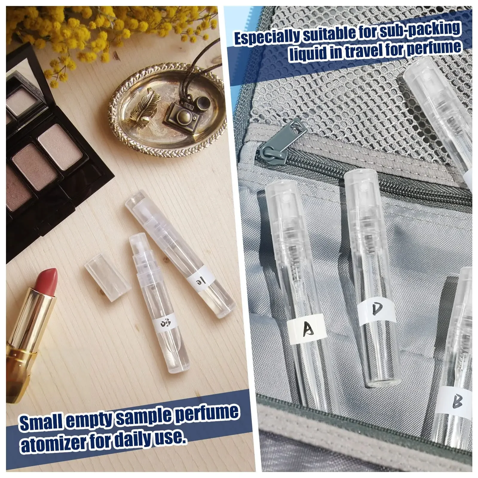 10 قطع 5 مل زجاجات رذاذ بلاستيكية صغيرة، زجاجات عطر قابلة لإعادة الملء، زجاجات سفر بلاستيكية محمولة #6