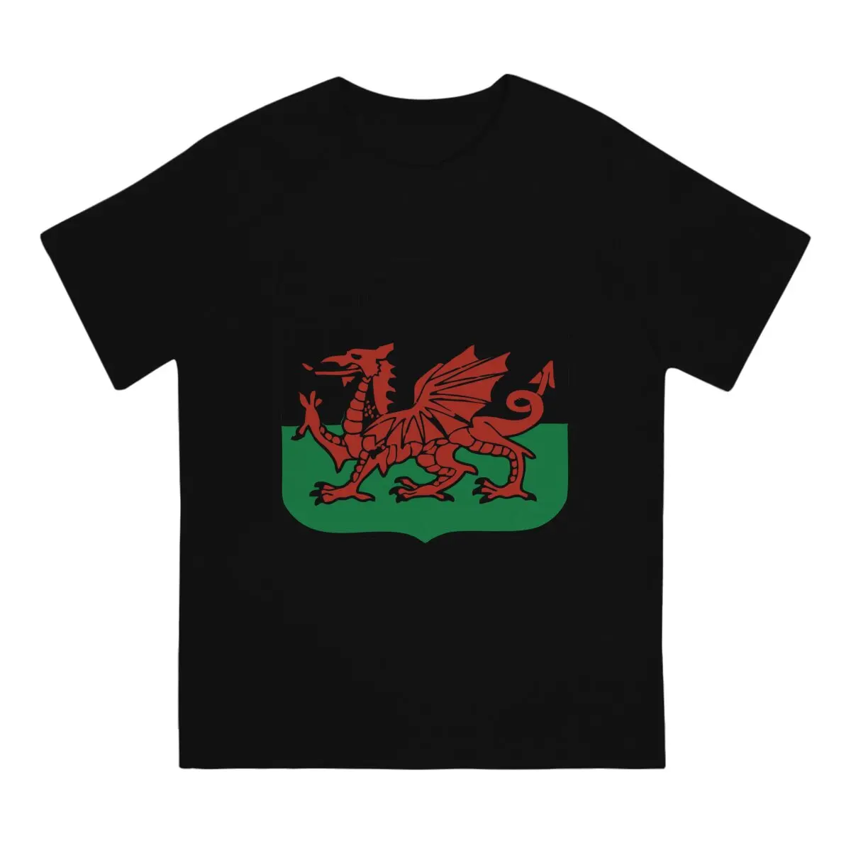 Cymru Welsh Cool Dragon T Shirt Alternative Crewneck TShirt Harajuku Clothes Polyester