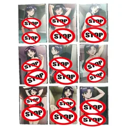 9Pcs/set AnimeEVA Neon Genesis Evangelion Misato Katsuragi ACG Sexy Nude Card Fan Series Game Toy Gift DIY Collection Card