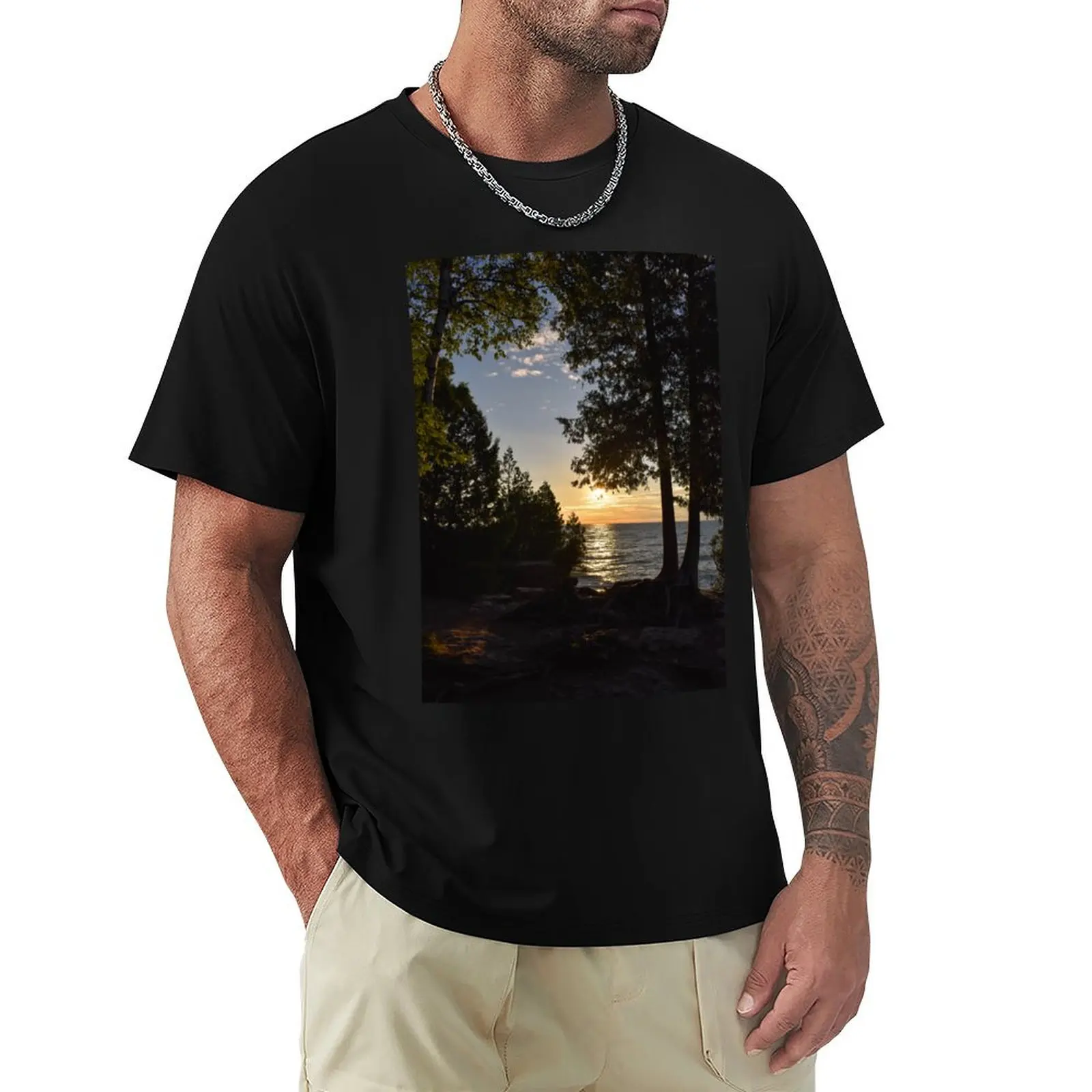 

Cave Point Sunrise T-Shirt heavyweights graphic shirts plain mens clothes