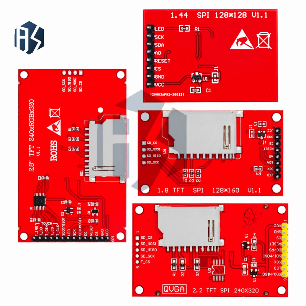 1.44/1.8/2.2/2.8 بوصة TFT شاشة ملونة كاملة وحدة LCD ILI9341 واجهة السائق SPI لاردوينو