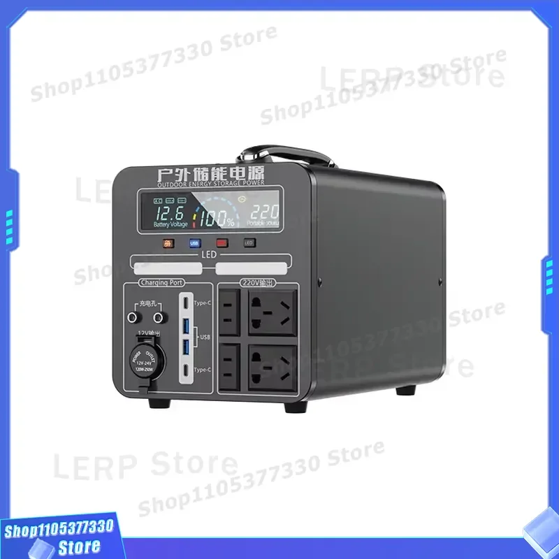 high quality Portable 2000w Home Use Lithium Ion Battery Rechargeable Emergency Solar Generators Power Station Outdoor