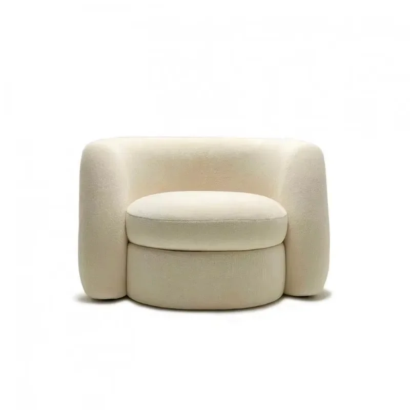 Syd Shearling Armchair-Midcentury Modern Designer Lounge Chair with Modular Design for Hotel Home Bar Use