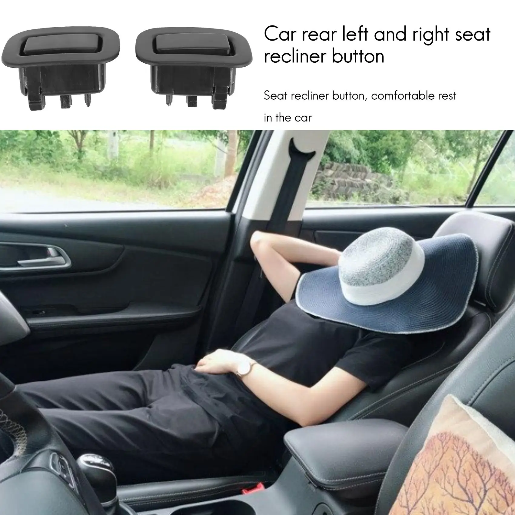 

A57E-Car Rear Left Right Seat Recliner Button Black For Subaru Forester 2009-2013 64328AG011 64328AG001