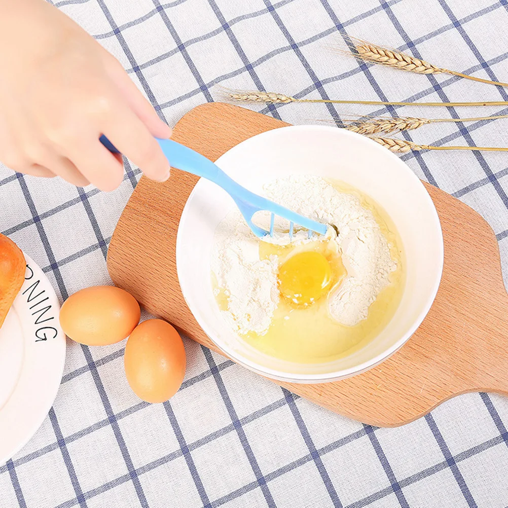 

Plastic Egg Dough Coffee Whisk Multipurpose Random Color Flexible Non Stick Manual Whisk for Egg Juice Oatmeal Ergonomic