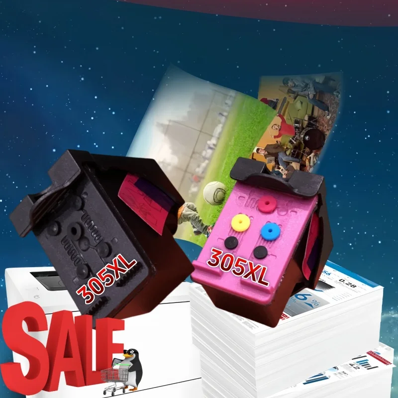 

Перезаправляемый картридж, восстановленный, для HP DeskJet 2710 2720 2730 4110 4120 4130 4134 2320 Envy 6020