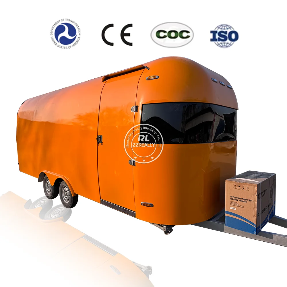 스테인리스 스틸 이동식 푸드 트레일러 (주방 설비 완비) 미국 표준 푸드 카트 (DOT 인증)
