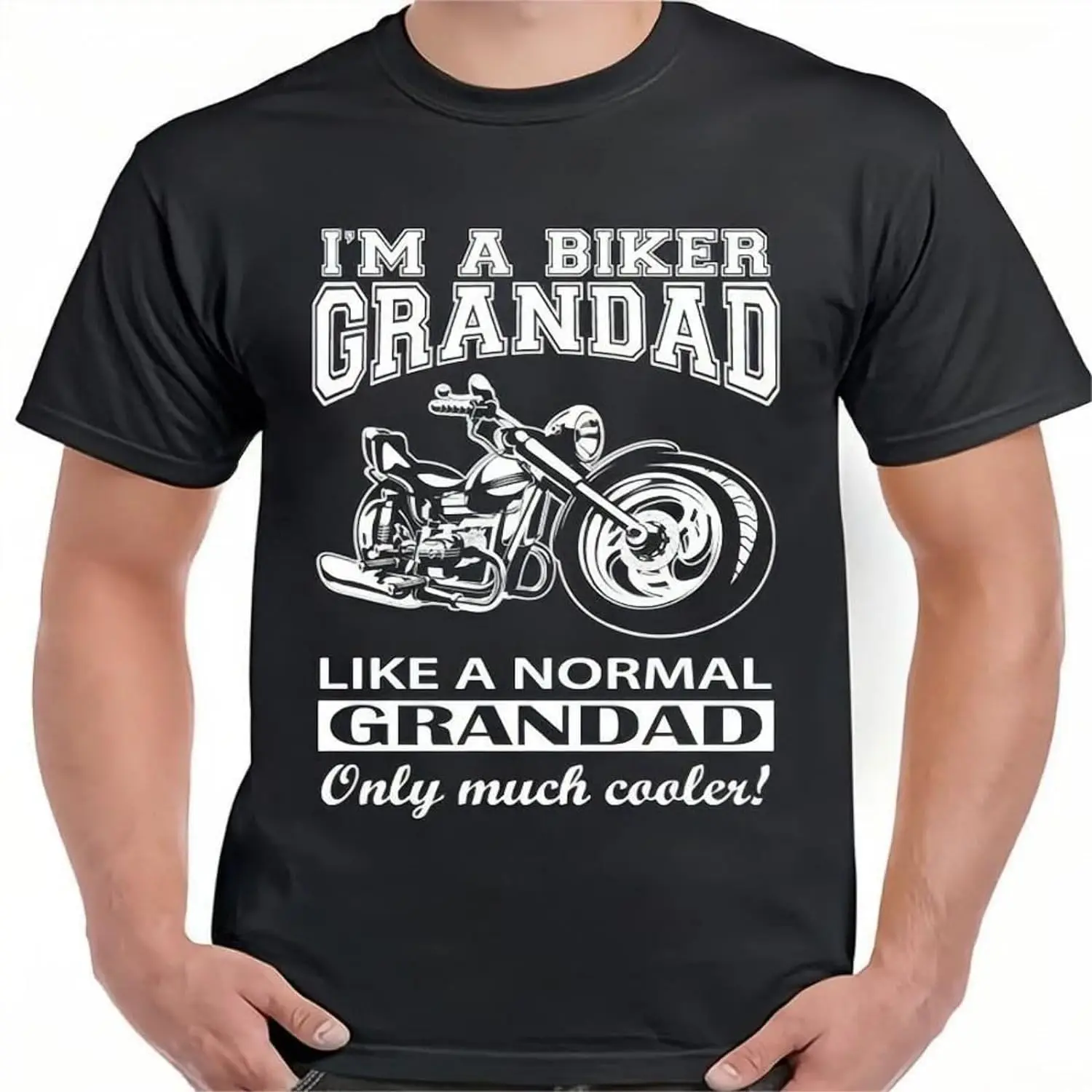 Biker Grandad T-Shirt Mens Funny Motorbike I'm A Mens Father's Day Birthday Bike