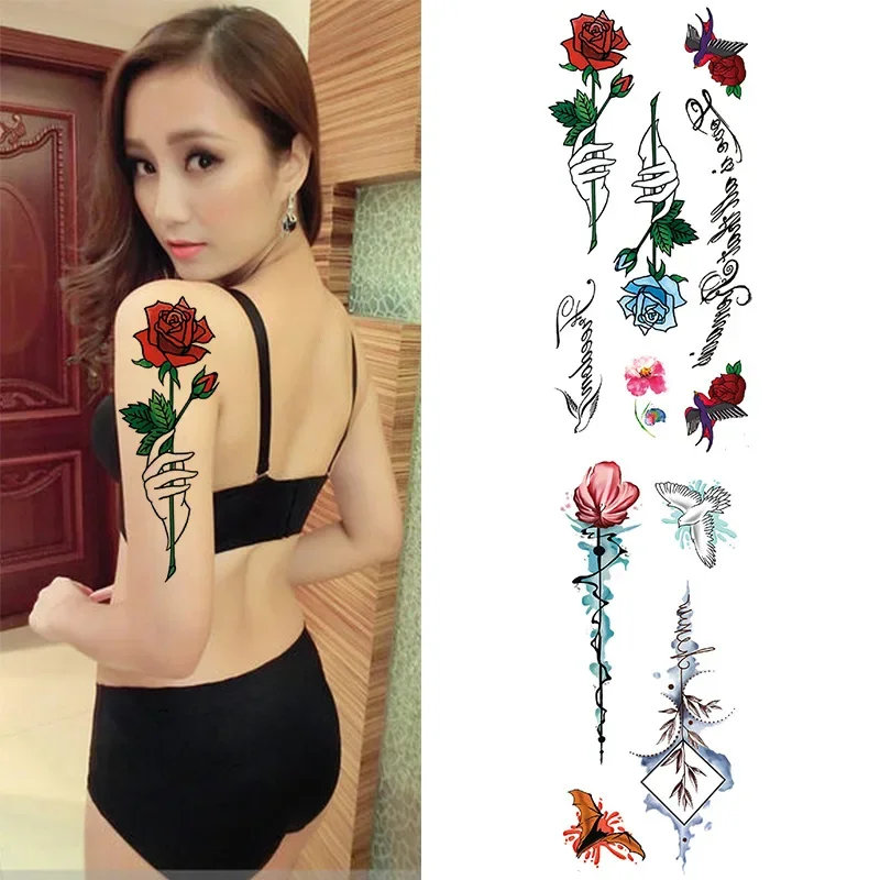 

New 3D Tattoo Sticker Tatoos Temporales Flower Fake Tattoos Animal Temporary Tattoo Stickers Cute Tatuajes Temporales